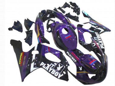 Carénages Moto Yamaha YZF600R Thundercat 1996-2007 - Violet Foncé Noir Blanc Rizoma Playboy Abordables