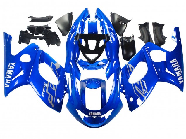 Carénages Moto Yamaha YZF600R Thundercat 1996-2007 - Bleu Blanc Argent