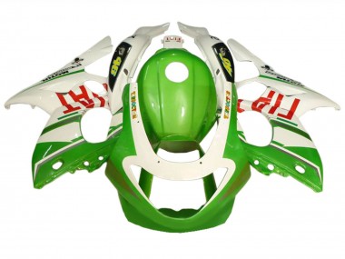 Carénages Moto Yamaha YZF600R Thundercat 1996-2007 - Blanc Vert Fiat Abordables