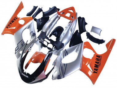 Carénages Moto Yamaha YZF600R Thundercat 1996-2007 - Orange Gris Noir Brillant Abordables