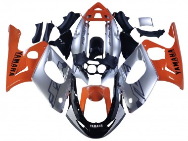 Carénages Moto Yamaha YZF600R Thundercat 1996-2007 - Orange Gris Noir Brillant Abordables