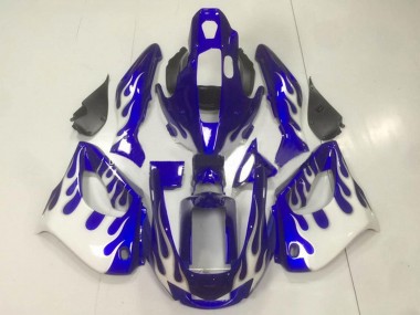 Carénage Moto Yamaha YZF 1000R Thundecourses 1997-2007 - Bleu Blanc Abordables