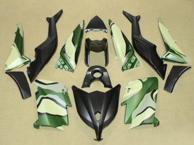 Carénages Moto Yamaha TMAX530 2012-2014 - Noir Mat Vert Light Jaune Abordables