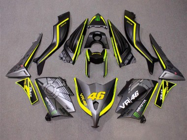 Carénages Moto Yamaha TMAX530 2012-2014 - Gris Mat Jaune Monstre 46 Abordables
