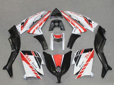 Carénages Moto Yamaha TMAX530 2012-2014 - Blanc Rouge Noir Courses Abordables