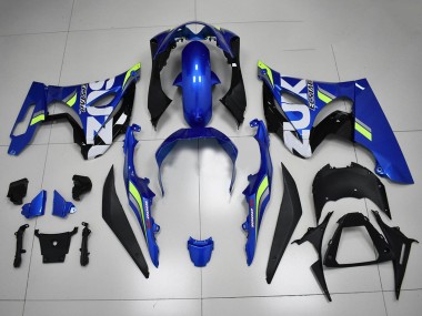 Carénages Moto Suzuki GSXR 1000 2017-2024 - Bleu Blanc Vert Abordables