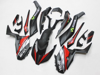 Carénages Moto Yamaha XMAX300 2017-2021 - Noir Mat Rouge MoviStar ENEOS 46 Abordables