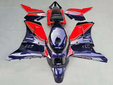 Carénages Moto Suzuki RG400 RG500 RG400/500 1984-1987 - Bleu Brillant Foncé Rouge Abordables