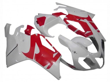 Carénages Moto Aprilia RSV1000 2003-2006 - Blanc Rouge Abordables