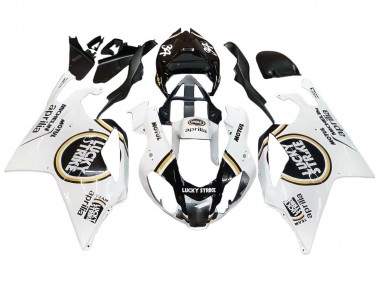 Carénages Moto Aprilia RSV1000 2003-2006 - Blanc Noir Lucky Strike Motul Michelin Abordables