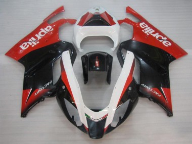 Carénages Moto Aprilia RSV1000 2003-2006 - Rouge Noir Blanc Abordables