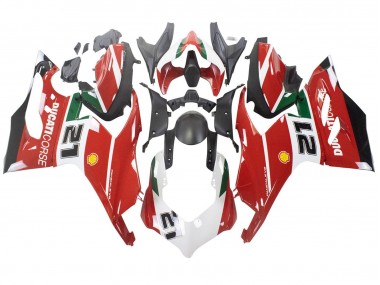 Carénages Moto Ducati Panigale V2 2020-2024 - Blanc Rouge Vert Noir Mat Corse 21 Abordables
