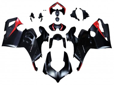 Carénages Moto Ducati Panigale V4 V4S 2020-2021 - Noir Brillant Rouge Abordables
