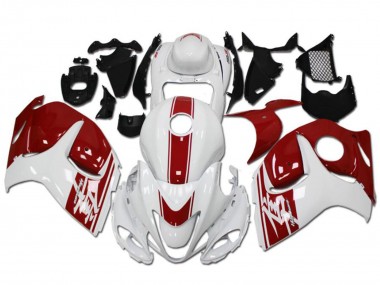 Carénages Moto Suzuki GSXR 1300 Hayabusa 2008-2020 - Blanc Rouge Abordables