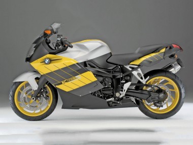 Carénages Moto BMW K1200S 2005-2010 - Jaune Argent Noir Mat Abordables