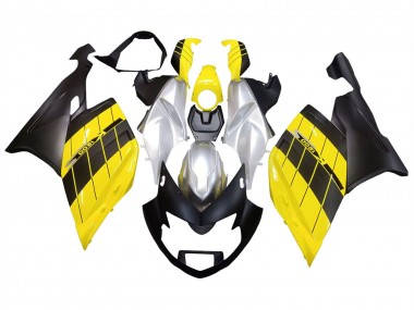 Carénages Moto BMW K1200S 2005-2010 - Jaune Argent Noir Mat Abordables
