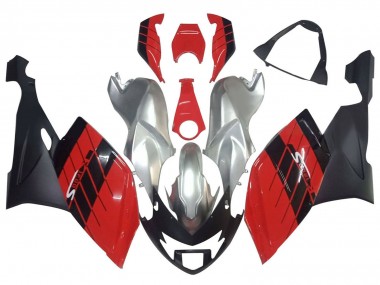 Carénages Moto BMW K1200S 2005-2010 - Argent Rouge Noir Abordables