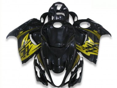 Carénages Moto Suzuki GSXR 1300 Hayabusa 2008-2020 - Noir Brillant Jaune Abordables