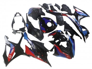 Carénage Moto BMW S1000RR 2023-2024 - Noir Bleu Rouge Abordables