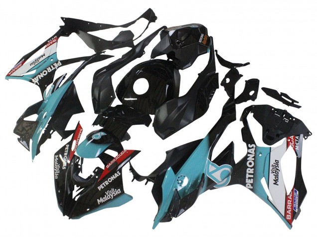 Carénages Moto BMW S1000RR 2023-2024 - Bleu Clair Noir Mat Petronas
