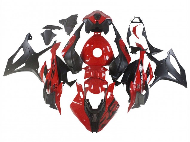 Carénages Moto BMW S1000RR 2023-2024 - Rouge Noir Mat