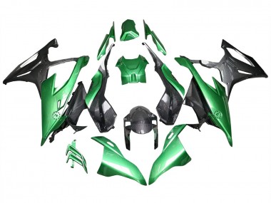 Carénages Moto BMW S1000RR 2019-2022 - Noir Brillant Vert Fibre de Carbone Abordables