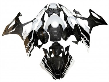 Carénages Moto BMW S1000RR 2019-2022 - Noir Brillant Blanc Abordables