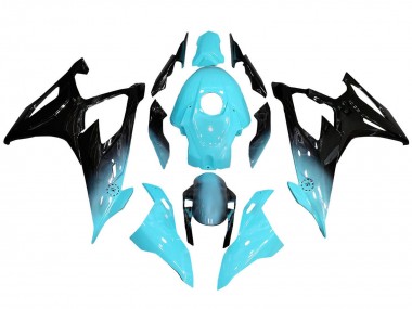 Carénages Moto BMW S1000RR 2019-2022 - Bleu Clair Noir Abordables