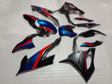 Carénages Moto BMW S1000RR 2019-2022 - Noir Bleu Rouge Abordables