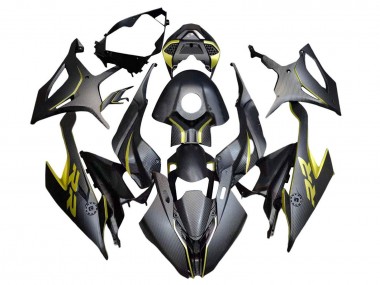 Carénages Moto BMW S1000RR 2019-2022 - Noir Jaune Fibre de Carbone Abordables