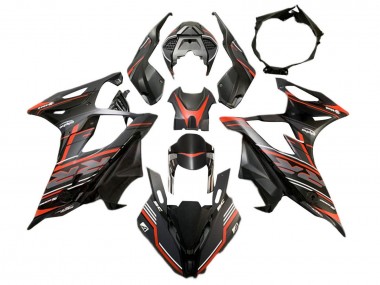 Carénage Moto BMW S1000RR 2019-2022 - Noir Mat Rouge Abordables