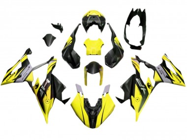 Carénages Moto BMW S1000RR 2019-2022 - Matte Jaune Noir Abordables