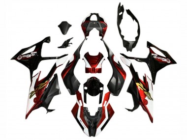 Carénages Moto BMW S1000RR 2019-2022 - Rouge Blanc Noir Abordables