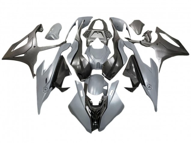 Carénages Moto BMW S1000RR 2019-2022 - Gris Noir Fibre de Carbone