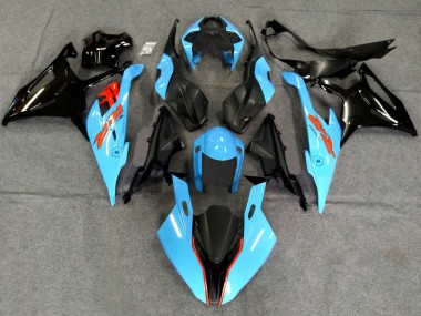 Carénages Moto BMW S1000RR 2019-2022 - Noir Bleu Clair Abordables