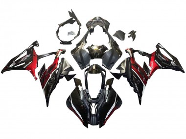 Carénages Moto BMW S1000RR 2019-2022 - Noir Rouge Foncé Abordables