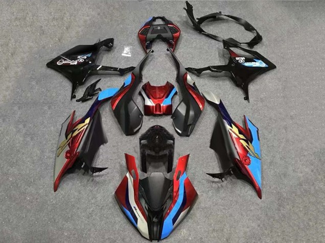 Kits Carénage Moto BMW S1000RR 2019-2022 - Blanc Bleu Rouge Noir
