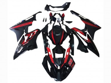 Carénage Moto BMW S1000RR 2017-2018 - Rouge Noir Brillant Noir Mat Abordables