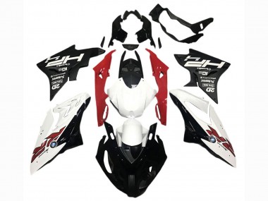 Carénages Moto BMW S1000RR 2017-2018 - Blanc Rouge Noir Mat Abordables