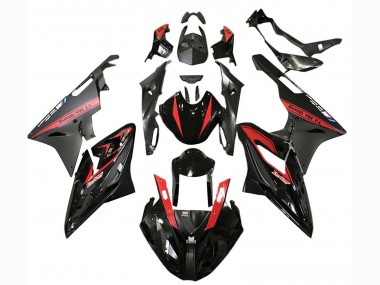 Carénages Moto BMW S1000RR 2017-2018 - Rouge Noir Brillant Noir Mat Abordables