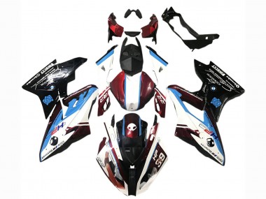 Carénages ABS BMW S1000RR 2017-2018 - Blanc Bleu Rouge Noir Brillant Abordables