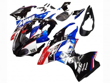 Kits Carénages Moto BMW S1000RR 2017-2018 - Blanc Bleu Rouge Noir Brillant Abordables