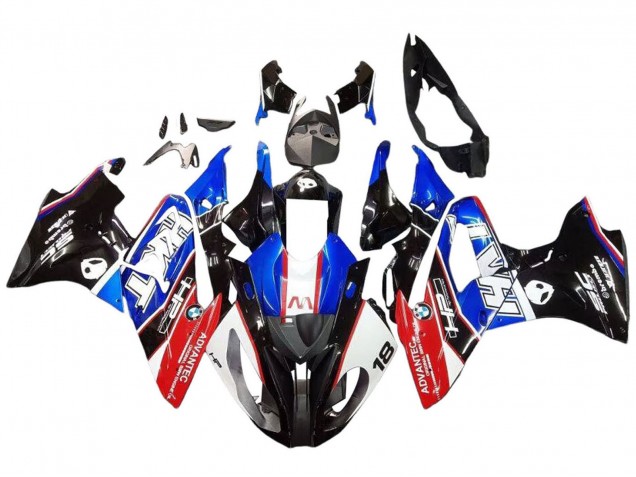 Kits Carénages Moto BMW S1000RR 2017-2018 - Blanc Bleu Rouge Noir Brillant