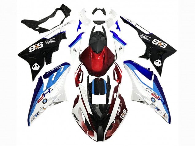 Carénage Moto BMW S1000RR 2017-2018 - Blanc Bleu Rouge Noir