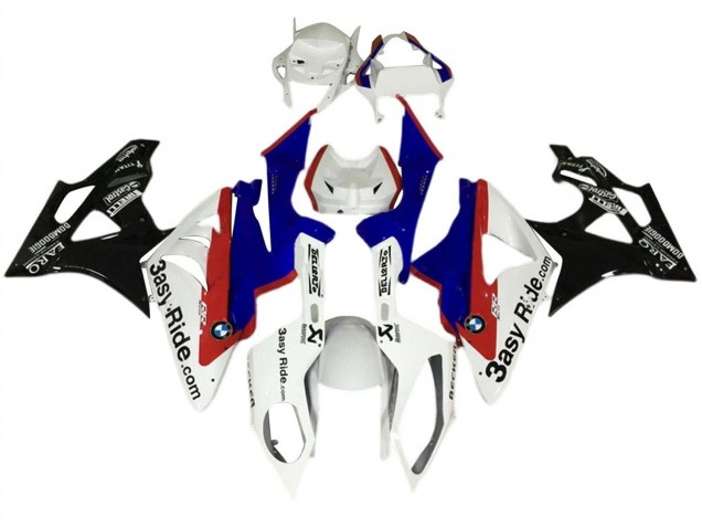 Kit Carénages Moto BMW S1000RR 2017-2018 - Blanc Bleu Rouge Noir Brillant