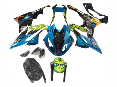 Carénages Moto BMW S1000RR 2017-2018 - Bleu Jaune Requin Abordables