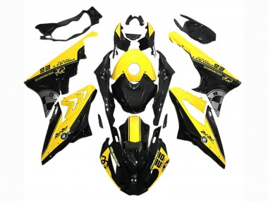 Carénages Moto BMW S1000RR 2017-2018 - Jaune Noir Abordables