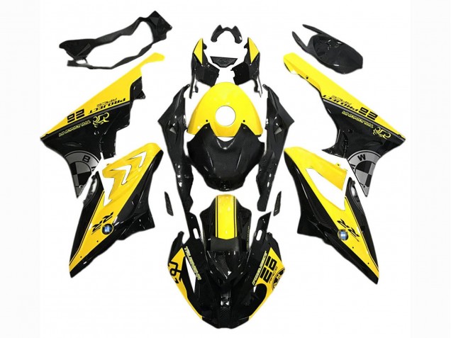 Carénages Moto BMW S1000RR 2017-2018 - Jaune Noir