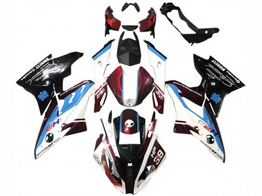 Kits Carénage Moto ABS BMW S1000RR 2015-2016 - Blanc Rouge Bleu Noir Brillant Abordables