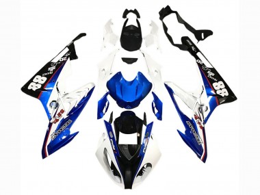 Carénages Moto BMW S1000RR 2015-2016 - Blanc Bleu Noir 88 Abordables